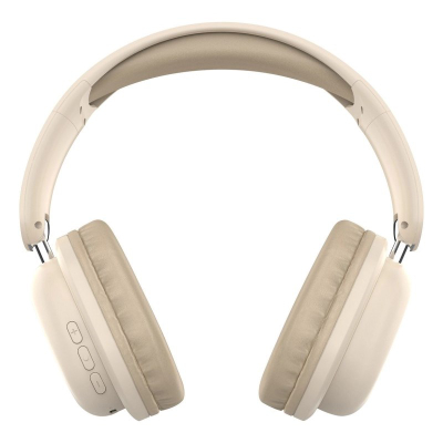 Kufje Bluetooth Defender Freemotion B640, wireless, me mikrofon, bezhë