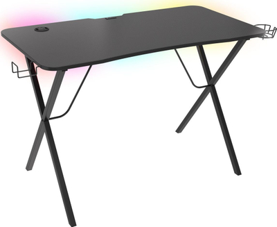 Set gaming Genesis Holm 200 RGB + Nitro 560, tavolinë 113x60 cm, karrige camo, e zezë
