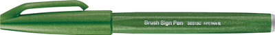 Stilolaps brushë Pentel Brush Sign Pen SES15C D2X, majë fleksibile, bojë olive green