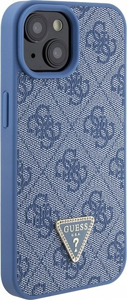 Kapak telefoni Guess GUHCP15SP4TDPB për iPhone 15 6.1", lëkurë ekologjike, dizajn 4G, blu