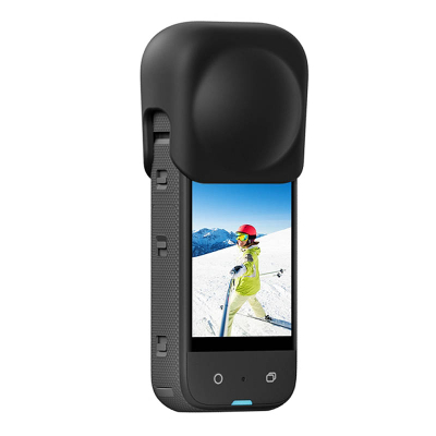 Mbulesë lente silikoni mbrojtëse Puluz për Insta360 X3 (i zi)