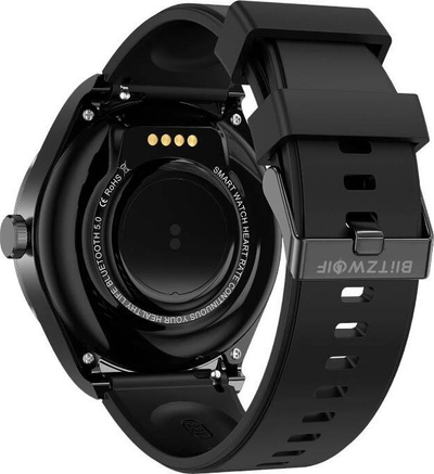 Smartwatch BlitzWolf BW-HW1, me kufje TWS, Bluetooth, i zi