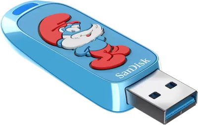 USB SanDisk Smurf, 64GB, USB 3.2 Gen 1, blu