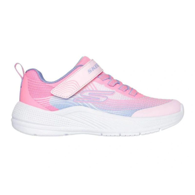 Atlete për goca Skechers Microspec Advance, prej tekstili sintetike, lahen në makinë, rozë e çelët