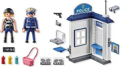 Set lojrash Playmobil Police 71733 Starter Pack, dhomë policie, me figura, shumngjyrësh