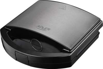 Toster sanduiçi Adler AD 3069, 750W, 1 pjatë, i zi