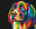Set pikture me numra Dog in Colors, 40x50 cm, me kornizë druri, shumëngjyrësh