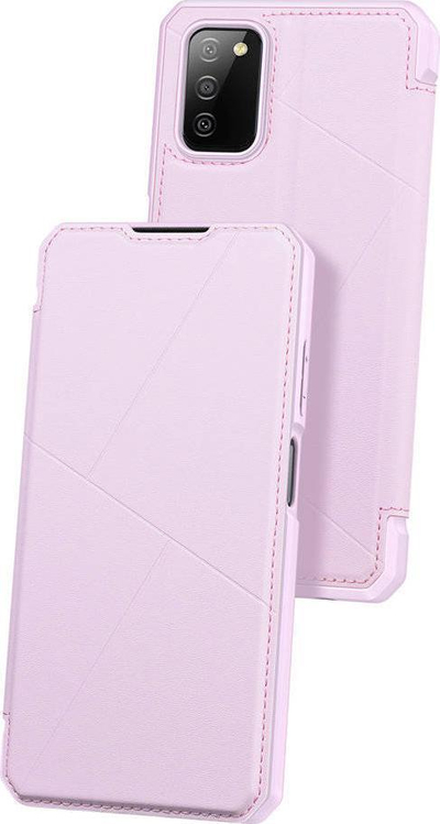 Mbulesë telefoni Dux Ducis Skin X për Samsung Galaxy A03s, me kapak, me xhep kartash, rozë