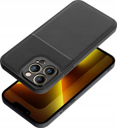 Mbrojtëse telefoni Noble Case për iPhone 14 Pro Max, pjesa mbrapa, matte, e zezë
