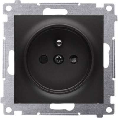Prizë modulare Kontakt Simon 54, 16A 250V, quick connect, e zezë mat