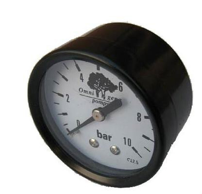 Manometër Omnigena 1/4", 0-10 bar, analog, i bardhë
