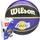 Top basketbolli Wilson NBA LA Lakers, madhësia 7, me pompë, lejla me të verdhë