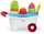 Karrocë loje Chicco Ice Cream Cart, 2 në 1, 19 pjesë, shumëngjyrëshe