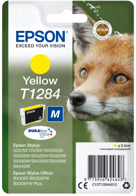 Ngjyrë për printer Epson DURABrite Ultra T1284, 3.5ml, e verdhë