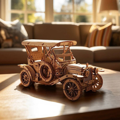 Model druri 3D Rolife ROEMC801 makina të vjetra, shkallë 1:15, dekor klasik