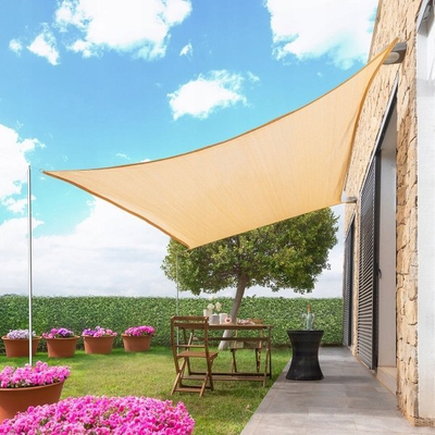 Tendë diellore InnovaGoods Shazail, 2 x 3 m, formë drejtkëndëshe, bezhë