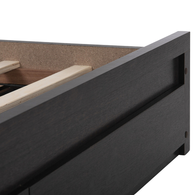 Krevat dopio Melamine Capri HM312.11, për dyshek 150x200 cm, me 2 sirtarë, wenge