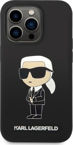 Kapak telefoni Karl Lagerfeld KLHCP14XSNIKBCK, për iPhone 14 Pro Max, silikon, i zi
