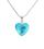 Qafore për femra Lampglas Forest Heart NLH10, e argjendtë/kaltër