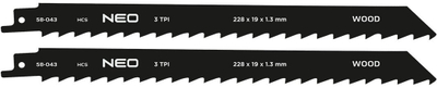 Set tehe sharrë reciproke NEO 15598688, HCS, 228 mm, 3 TPI