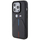 Këllëf telefoni BMW Stamped Tricolour Stripe për iPhone 15 Pro 6.1", karbon, i zi