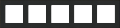 Kornizë 5-fishe Kontakt-Simon Simon55 DUO, montim në mur, e zezë me të artë