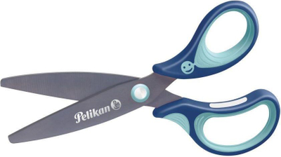 Gërshërë ergonomike Pelikan Griffix, për fëmijë, tehe titan, blu