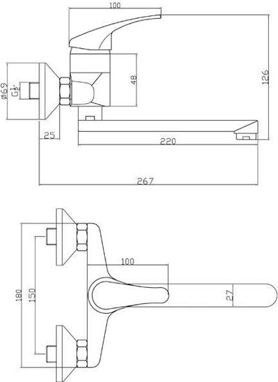 Rubinet Ferro Basic, krom (BBC5)