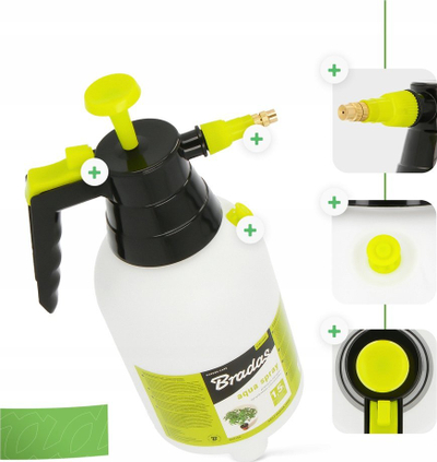 Spërkatës me presion Aqua Spray, 1.5L, plastikë transparente, i kaltër