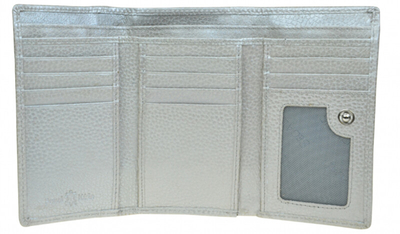 SEGALI Кожен Паричник 7074, Silver