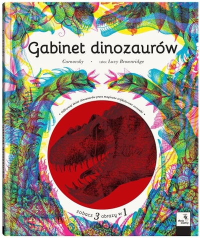 Libër edukativ për kalamoj Cabinet of Dinosaurs, album me figura, me lente magjike