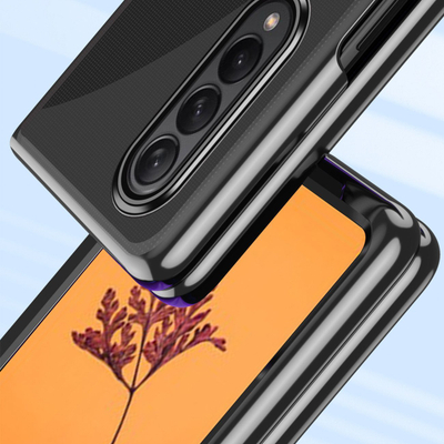 Mbrojtëse telefoni Hurtel Plating Case Samsung Galaxy Z Fold 4, kornizë metal, rozë