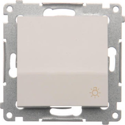 Buton drite Kontakt-Simon Simon 54 DS1A.01/11, 16AX 250V, i bardhë