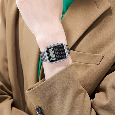 Orë dore Casio Vintage, e argjendtë