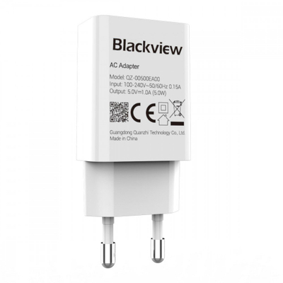Полнач за ѕид Blackview USB Type C, 5W, USB A приклучок, бел