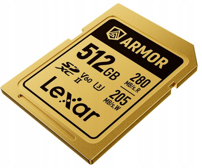 Kartë memorje Lexar Professional GOLD ARMOR, 512GB, SDXC UHS II V60, prej çeliku