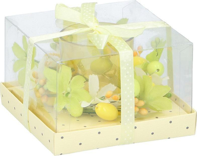 Qiri dekorativ Arti Casa Easter, gotë qelqi 7.5cm, pranveror, i verdhë