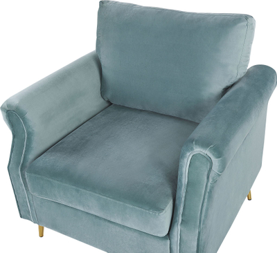 Fotelje VIETAS Velvet, kadife, këmbë metalike, mint green