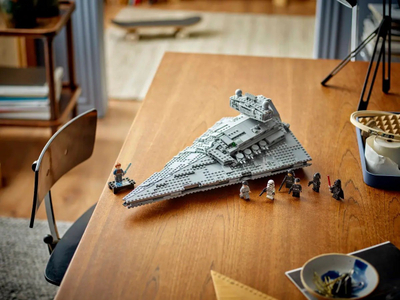 Lodër ndërtimi Imperial Star Destroyer, model anije hapësinore, shumëpjesëshe, gri