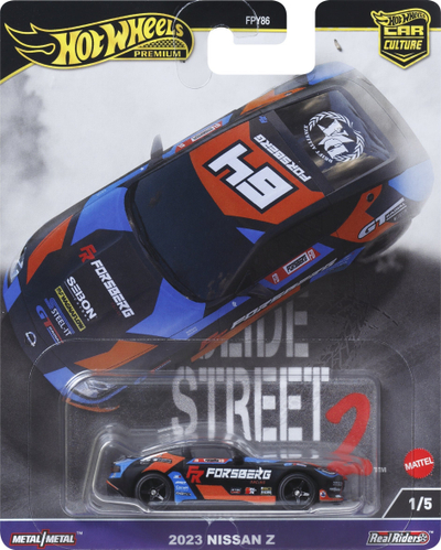 Maket veture Hot Wheels 2023 Nissan Z Slide Street 2, 1:64, Real Riders, shumëngjyrësh