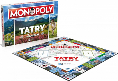 Lojë tavoline Monopoly Tatra Mountains and Zakopane, edicion i veçantë, për familje, shumëngjyrëshe