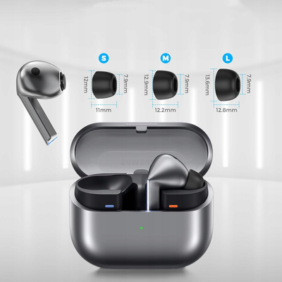 Jastëkë silikoni për vesh Tech-Protect për Samsung Galaxy Buds 3 Pro, madhësi S M L, 3 copë, të zinj