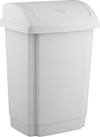 Kosh plehrash Plast Team Tilting Rect, 15L, plastik, i bardhë
