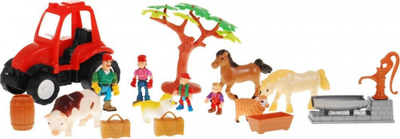 Set loje fermë SFL My Country Farm, me traktor dhe figura, shumëngjyrësh