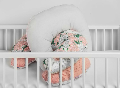 Jastëk ushqyerje Sensillo Nursing Pillow Hearts, pambuk, ngjyrë gri