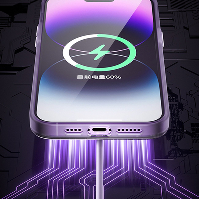 Футрола за телефон Kingxbar PQY Geek MagSafe за iPhone 14, TPU, проѕирна, сребрена
