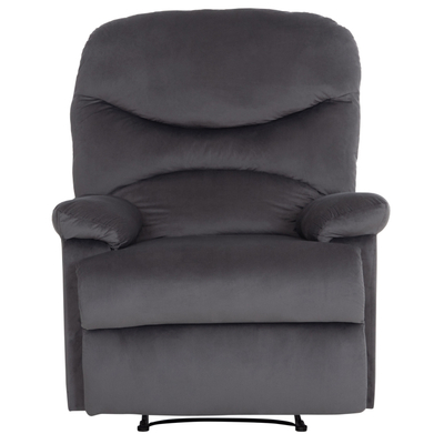 Fotelje relaksuese HomeMarkt Braylen, mekanizëm relax, kadife, gri
