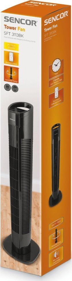 Ventilator tavoline Sencor SFT 3113BK, i vogël, i zi