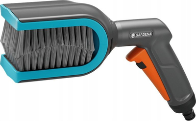 Furçë pastrimi Gardena Cleansystem Blind Brush, për roleta dhe grila, me rrjedhje uji, gri portokalli