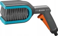 Furçë pastrimi Gardena Cleansystem Blind Brush, për roleta dhe grila, me rrjedhje uji, gri portokalli